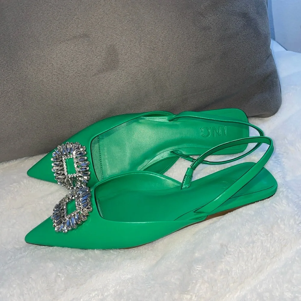 Inc International Concepts Women's Melicity Flats - Green 5.5M - Picture 7 of 9